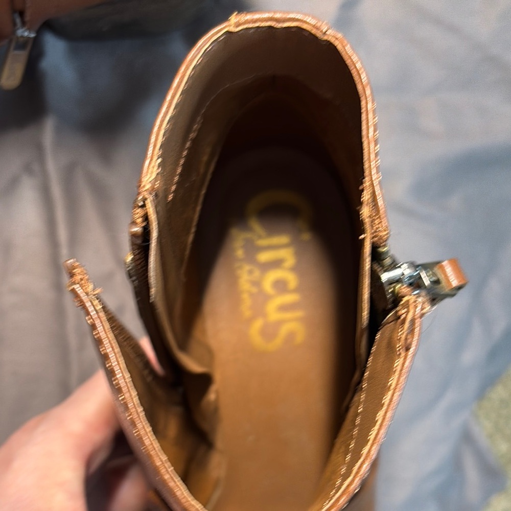 Brown Leather Ankle Boots - Picture 3 of 4